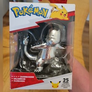 Pokemon 25th Anniversary Silver Charmander Figure